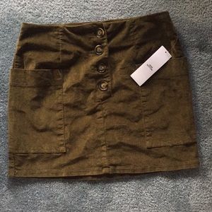 Adorable velvet “jean” skirt